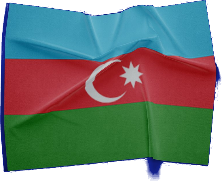 The flag of Azerbaijan
