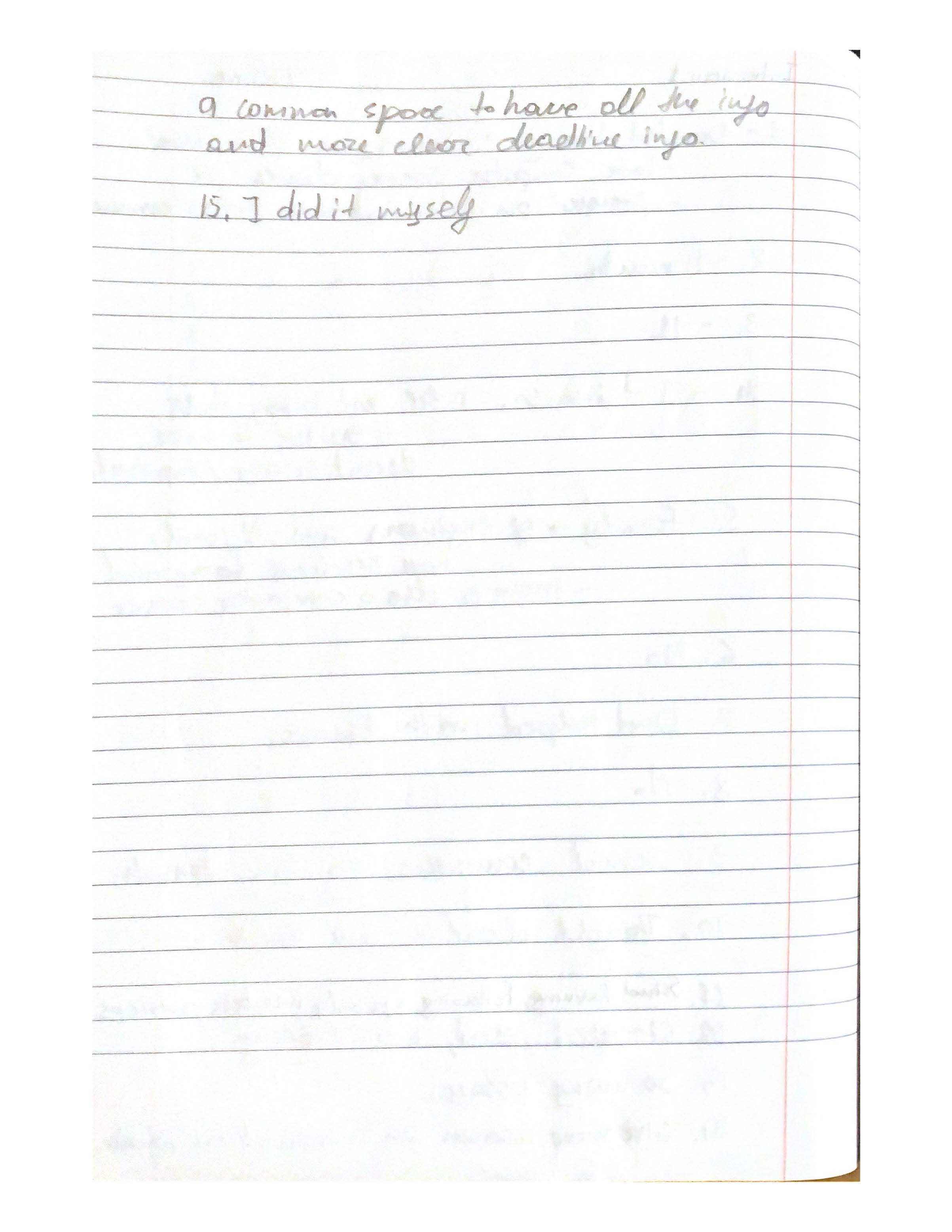 Interview notes, page 3 of 8