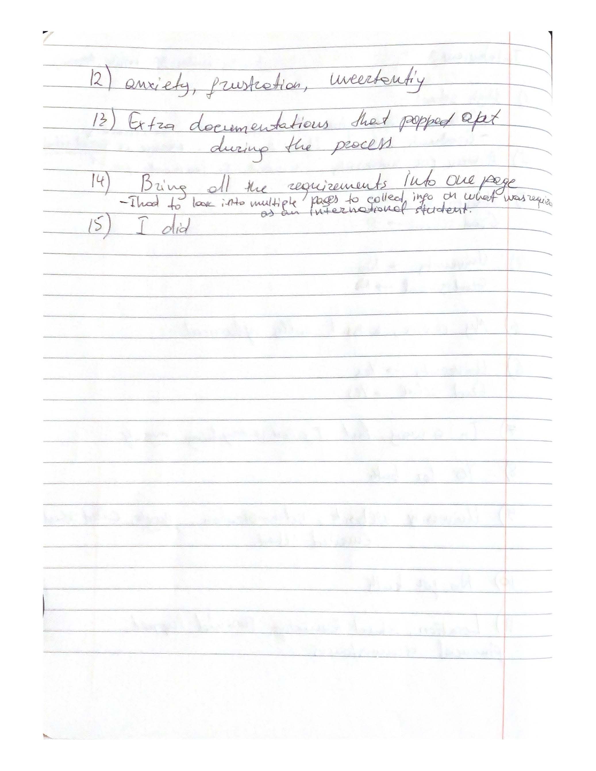 Interview notes, page 8 of 8