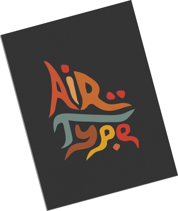 The AIRTYPE exhibit card