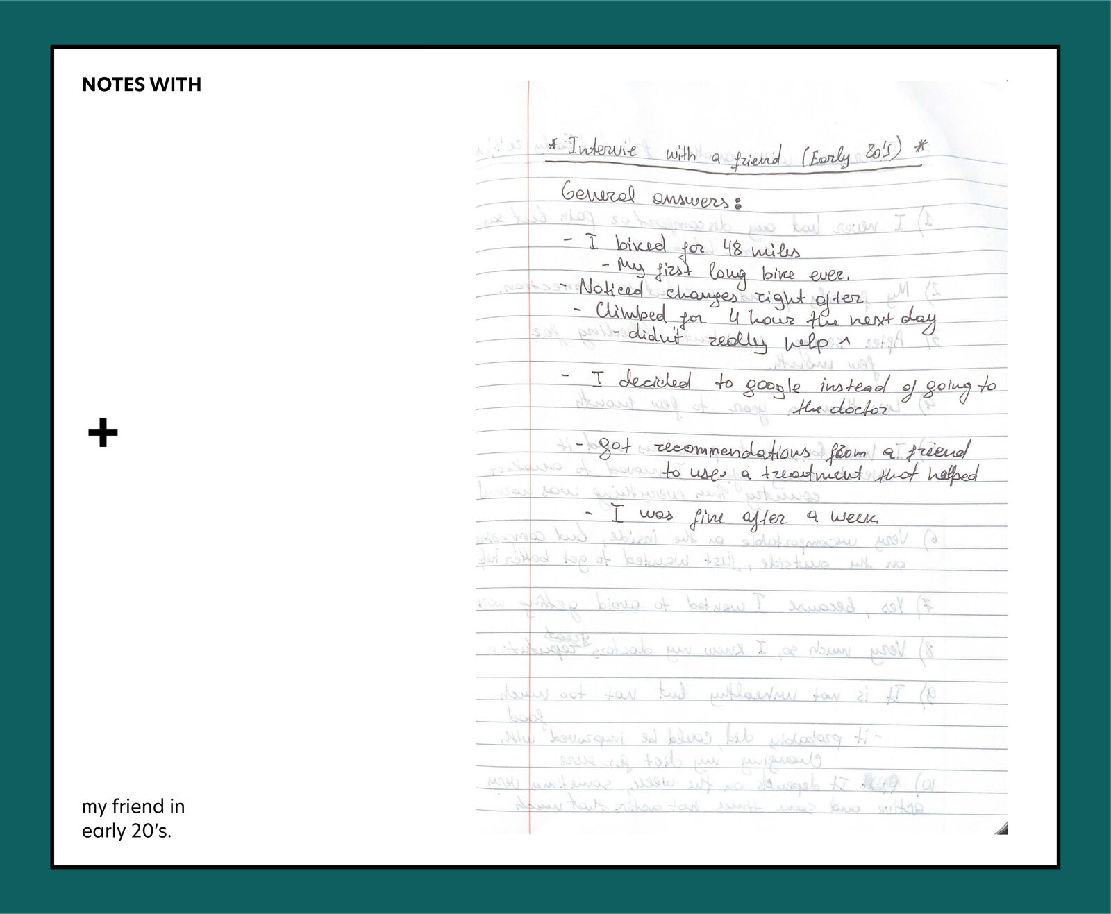 Research plan: notes on the intimacy of the subject and how to ask about it.