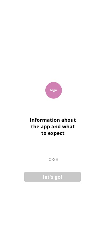 Low fidelity wireframe: about the app pt3.