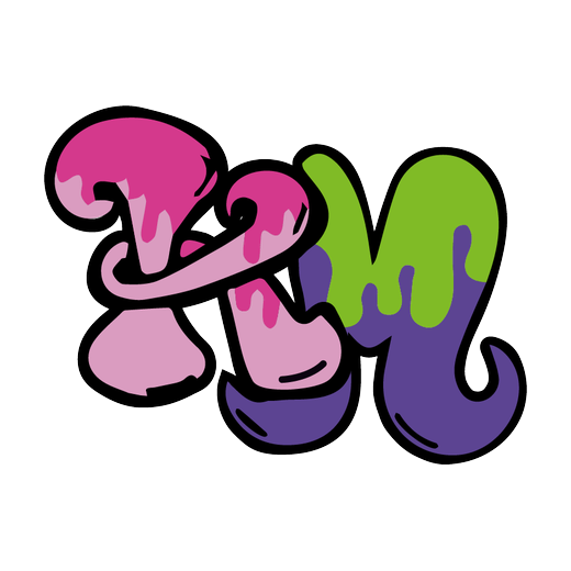App icon study: the graffiti K+M logo on white.