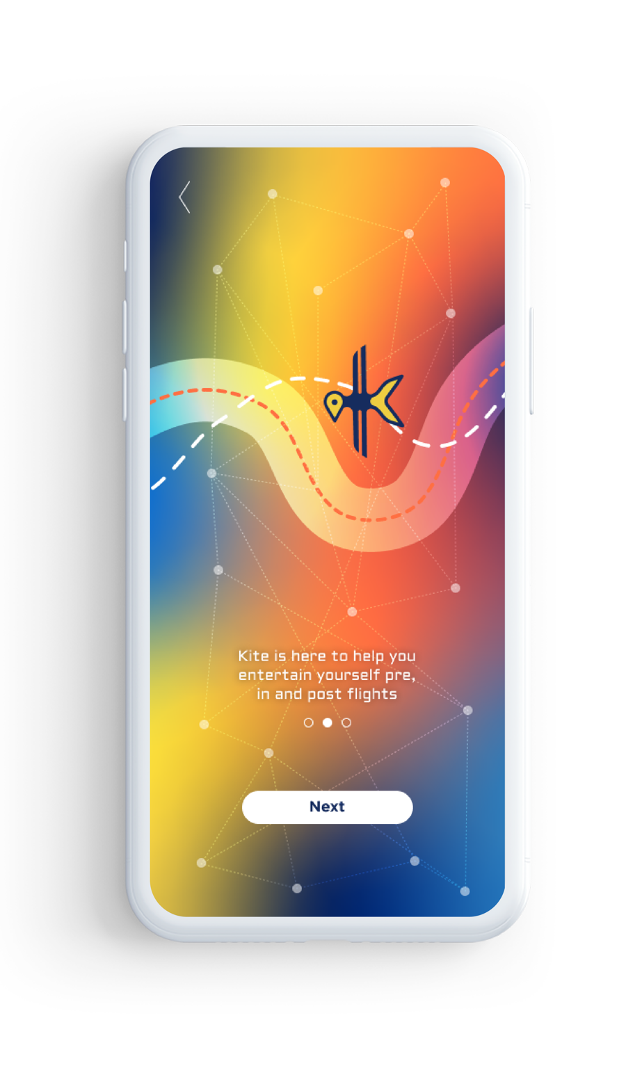 Kite app — flight progress screen
