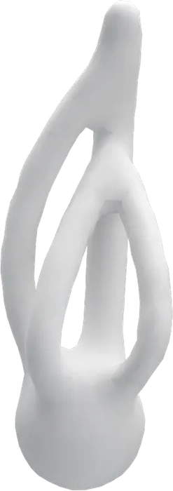 The final form printed in white, solid