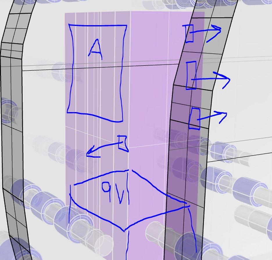 The powercell bay marked up over the CAD model, with the 9V cell called out